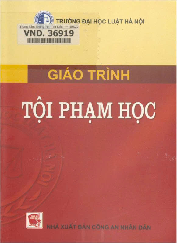 Giáo trình tội phạm học