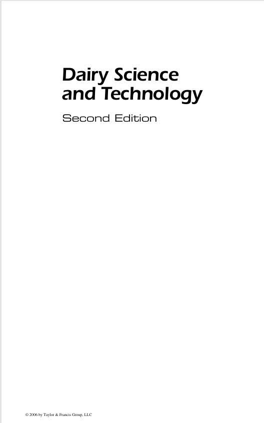 Dairy Science and technology