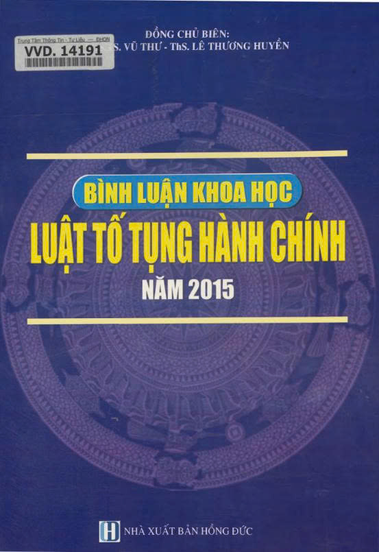 Bình luận khoa học luật tố tụng hành chính năm 2015