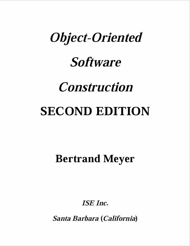 Object-oriented software construction