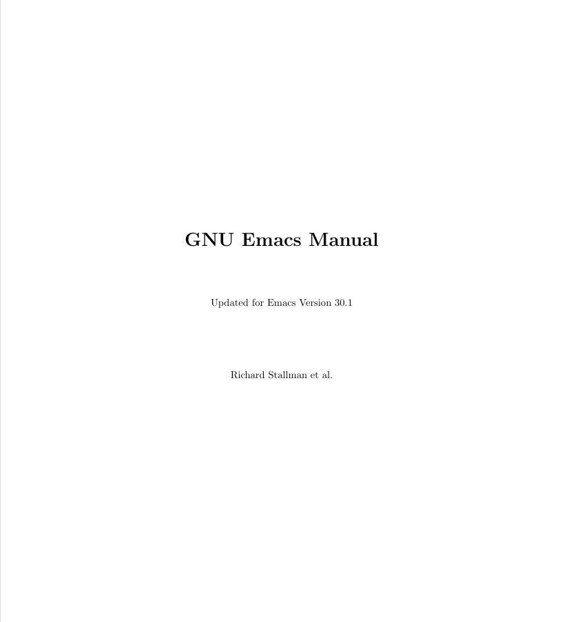 GNU Emacs Manual