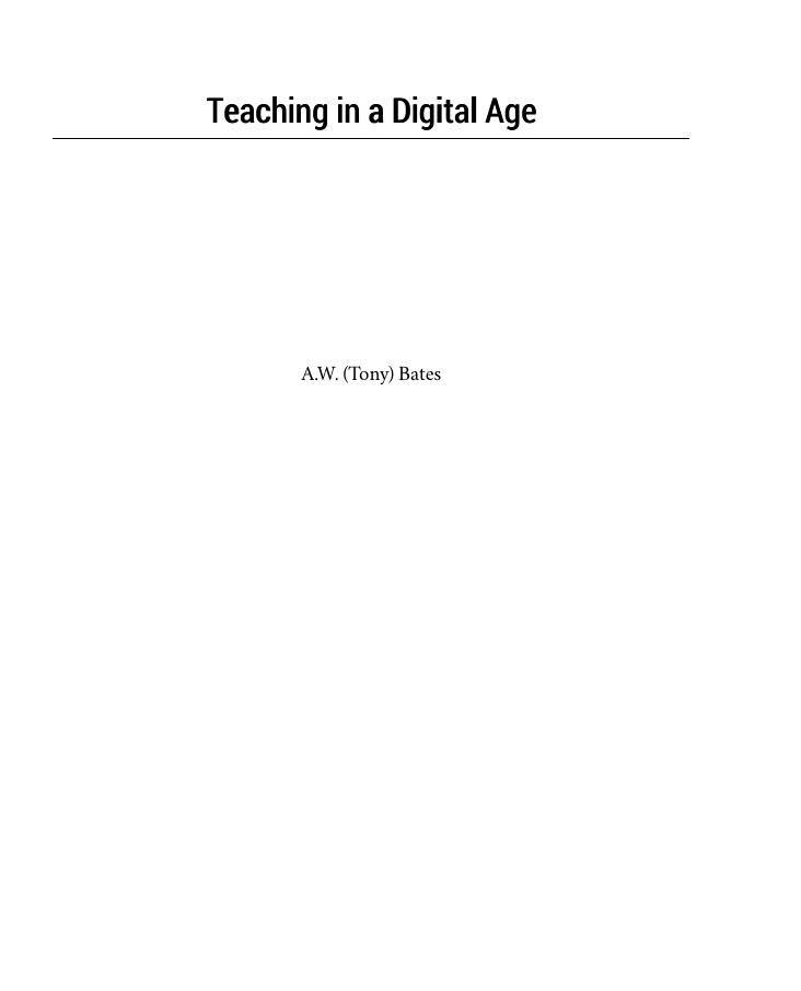 Teaching in a Digital Age