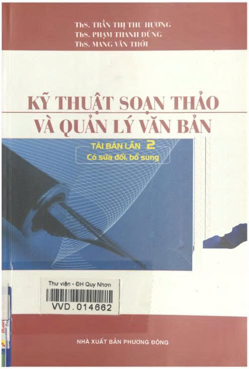 Kỹ thuật soạn thảo và quản lý văn bản