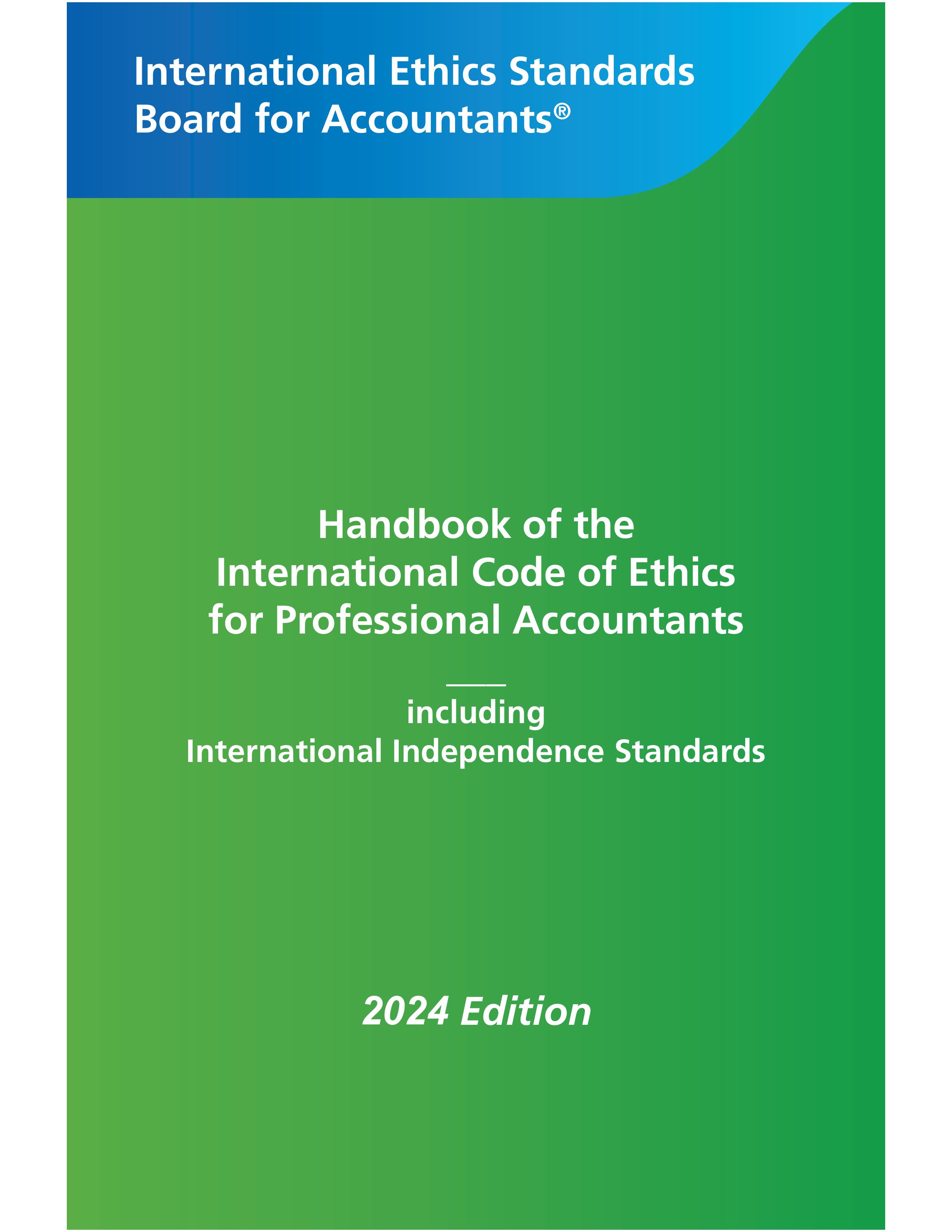 Handbook of the international code of ethics for professional accountants