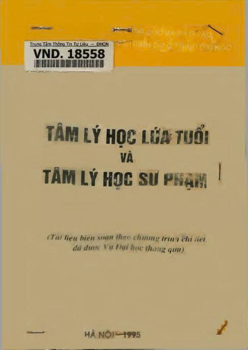 Tâm lý học lứa tuổi và tâm lý học sư phạm