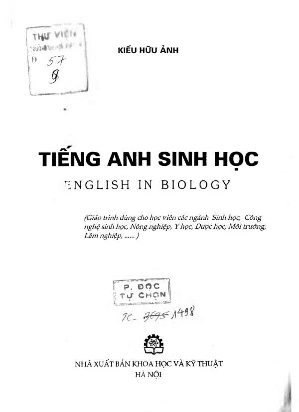 Tiếng Anh sinh học = English in biology
