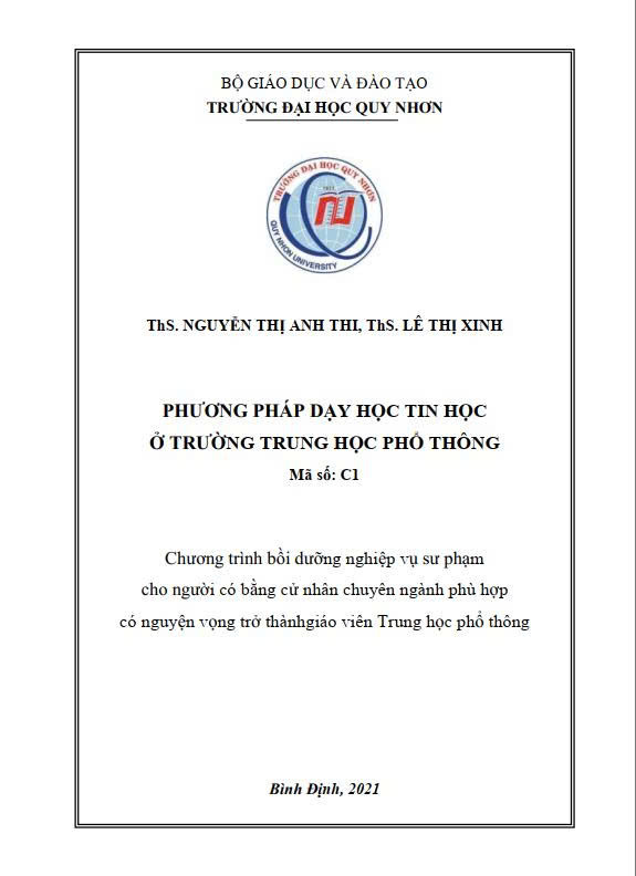 Phương pháp dạy học tin học ở trường trung học phổ thông