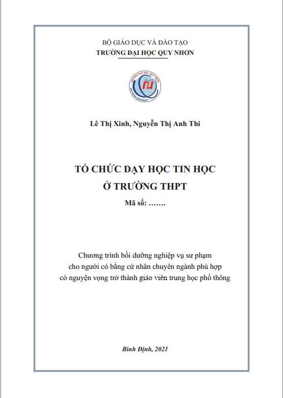 Tổ chức dạy học tin học ở trường trung học phổ thông