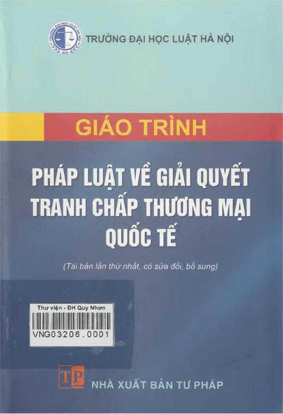 Giáo trình Pháp luật về giải quyết tranh chấp thương mại quốc tế