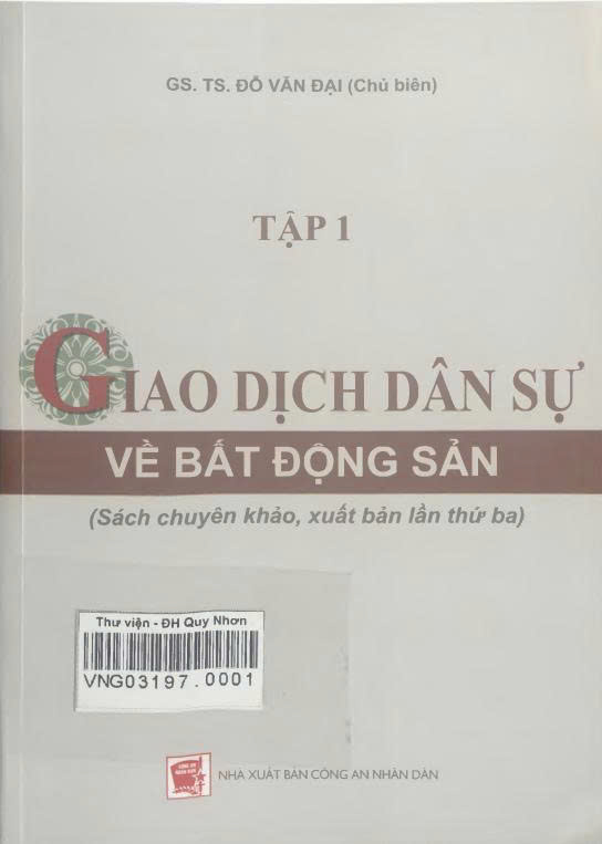 Giao dịch dân sự về bất động sản : T.1