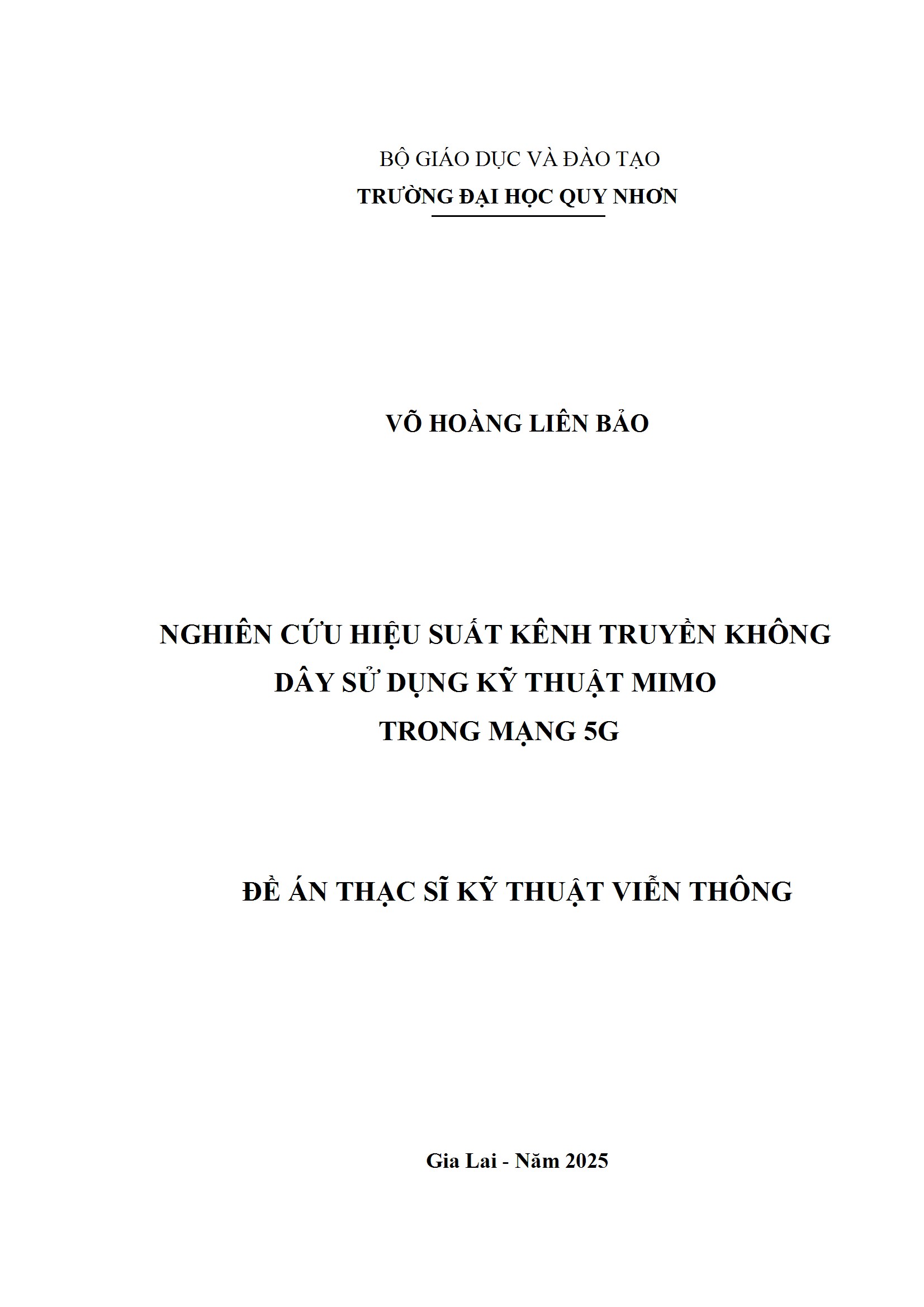 Nghiên cứu hiệu suất kênh truyền không dây sử dụng kỹ thuật MIMO trong mạng 5G