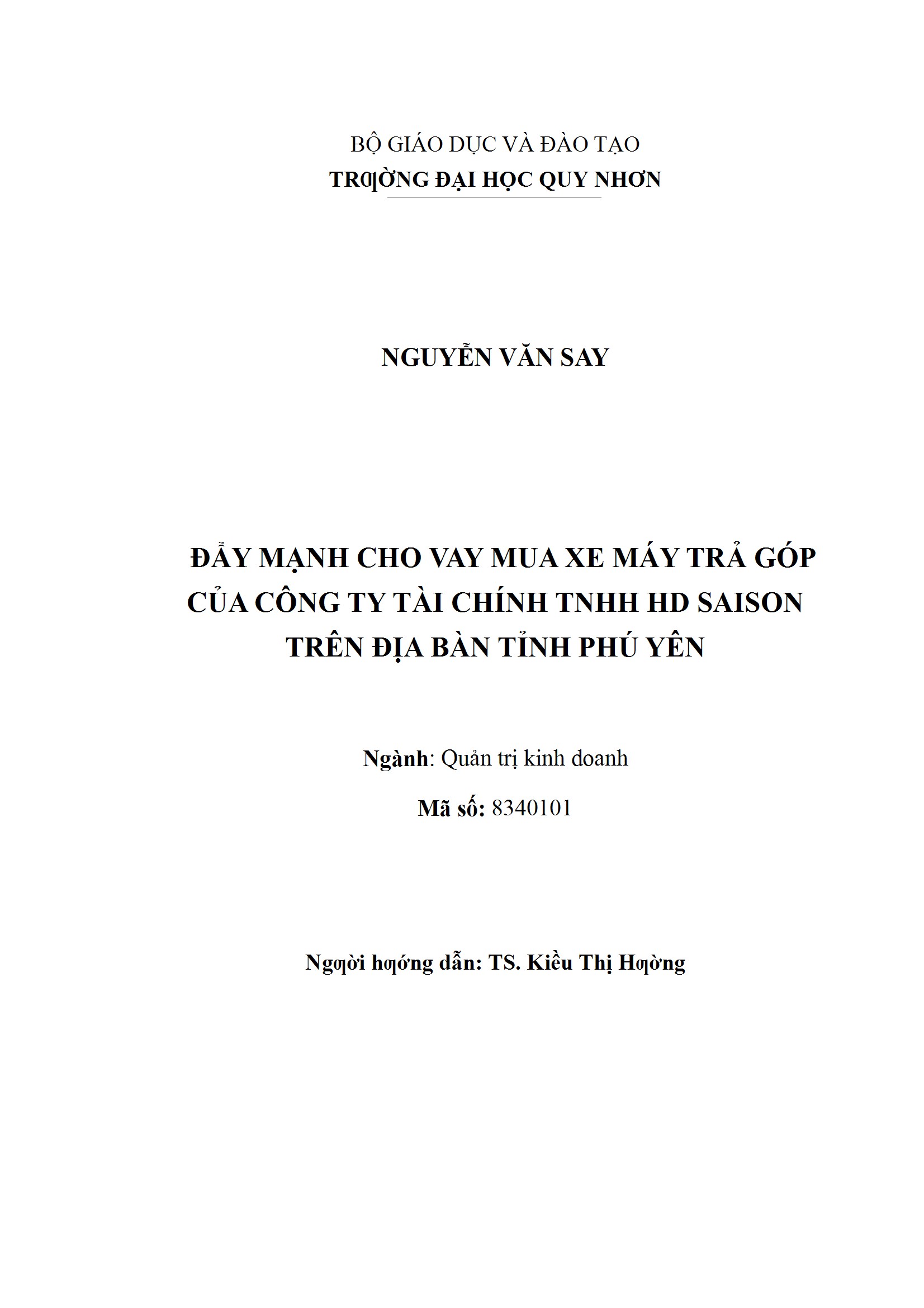 Đẩy mạnh cho vay mua xe máy trả góp của Công ty Tài chính TNHH HD SAISON trên địa bàn tỉnh Phú Yên