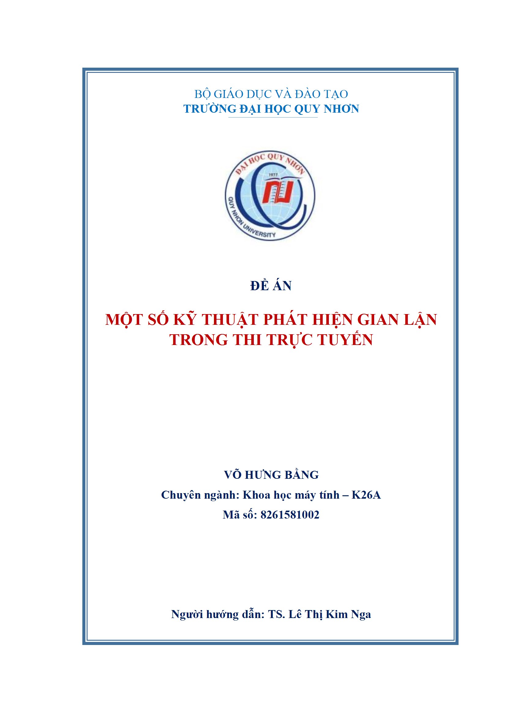 Một số kỹ thuật phát hiện gian lận trong thi trực tuyến