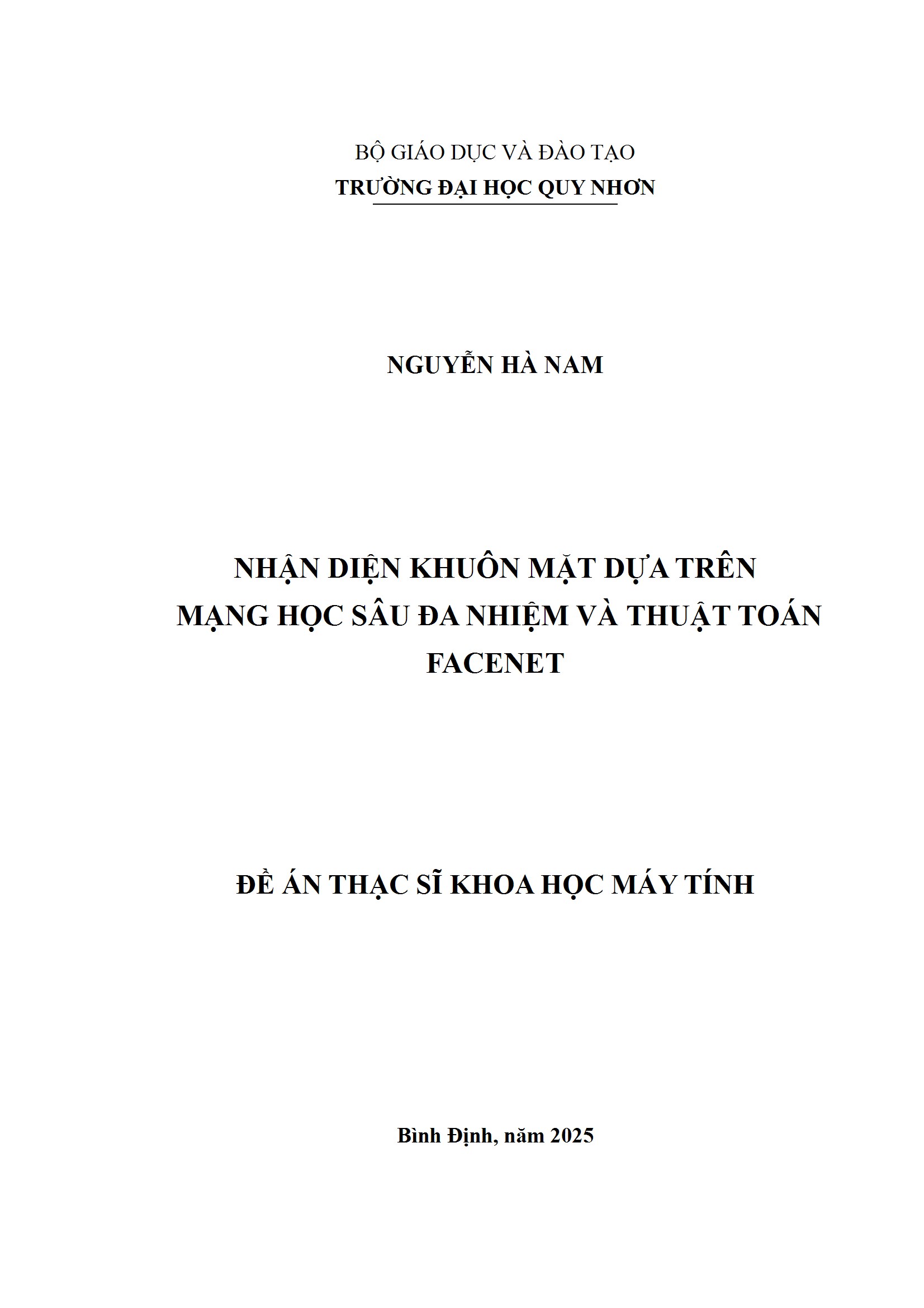 Nhận diện khuôn mặt dựa trên mạng học sâu đa nhiệm và thuật toán FaceNet