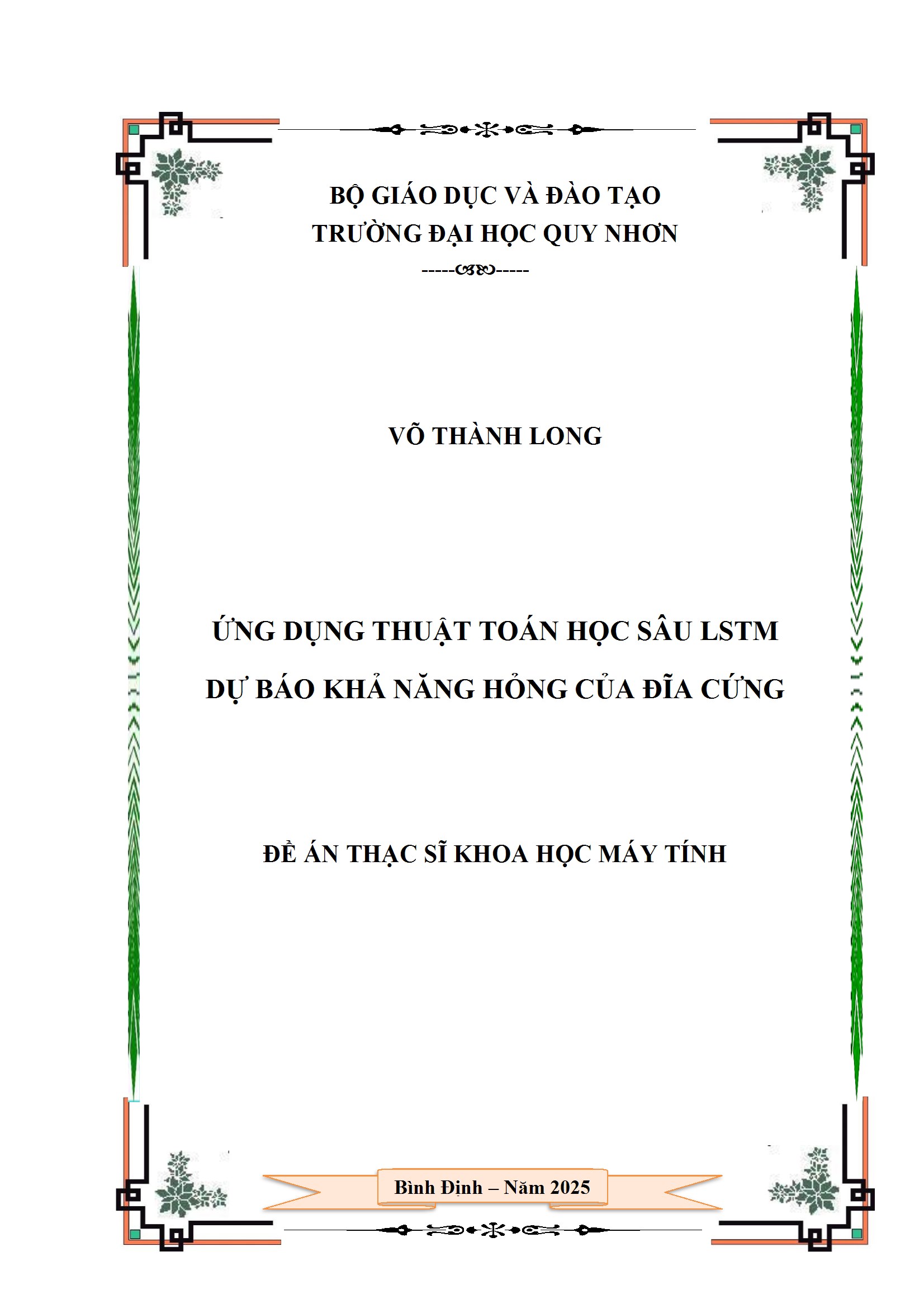 Ứng dụng thuật toán học sâu LSTM dự báo khả năng hỏng của đĩa cứng