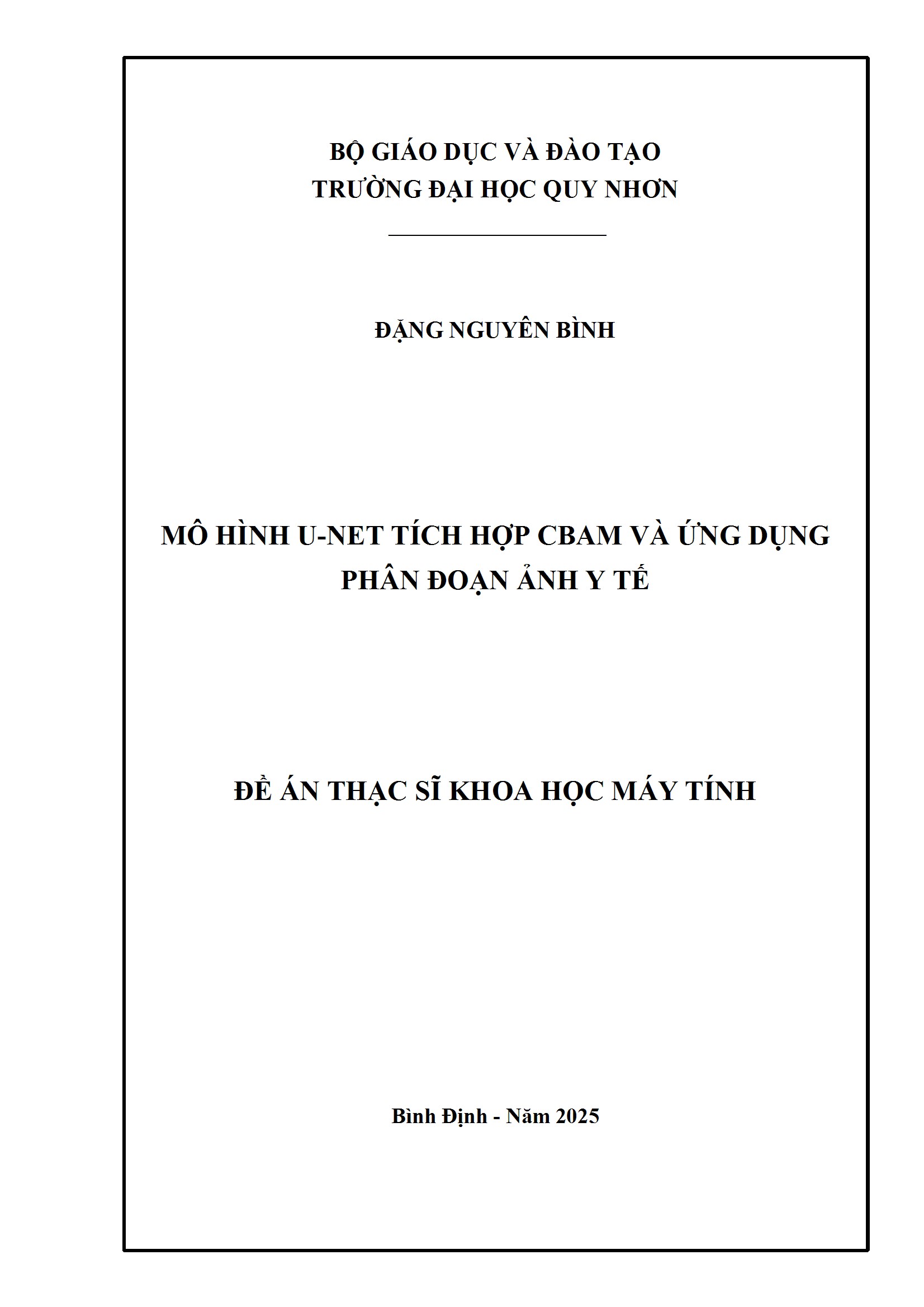 Mô hình U-Net tích hợp CBAM và ứng dụng phân loại ảnh y tế