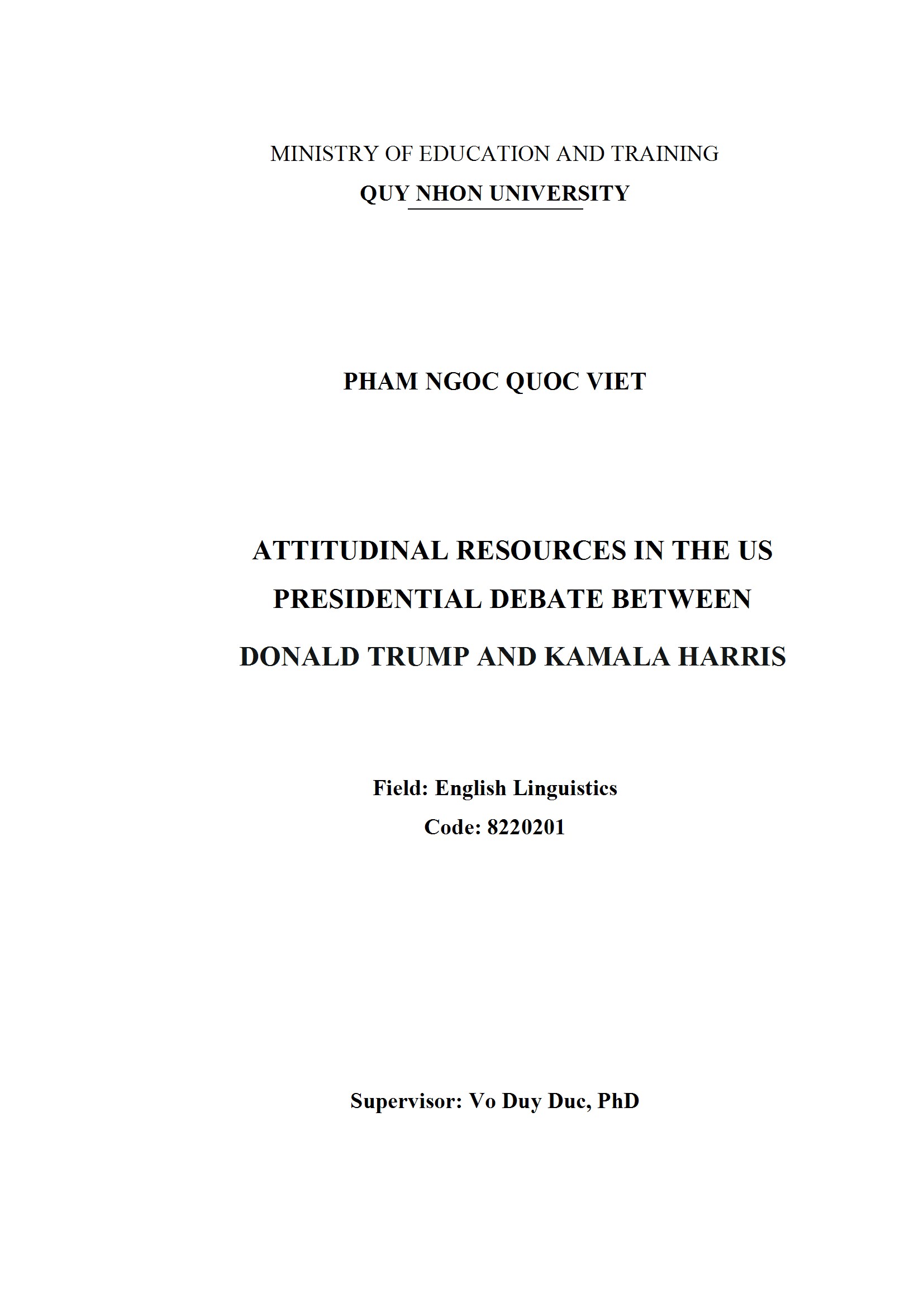 Attitudinal resources in the US presidential debate between Donald Trump and Kamala Harris