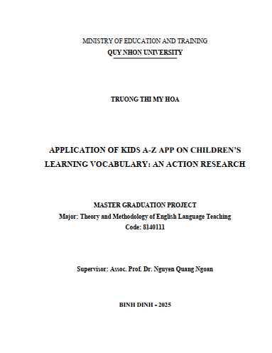 Application of Kids A-Z app on children’s learning vocabulary : An action research