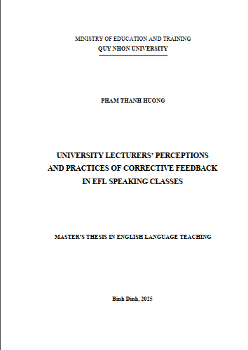 University lecturers’ perceptions and practices of corrective feedback in EFL speaking classes