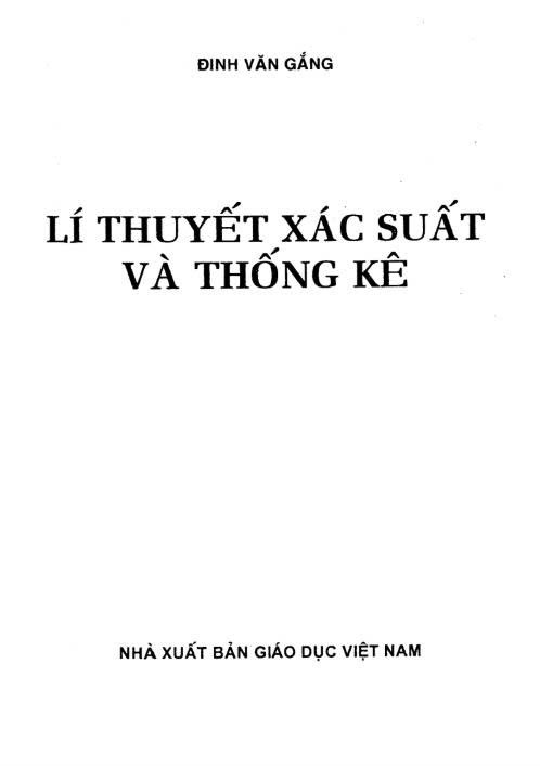 Lí thuyết xác suất và thống kê