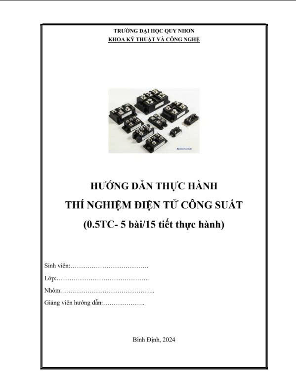 Hướng dẫn thực hành thí nghiệm điện tử công suất