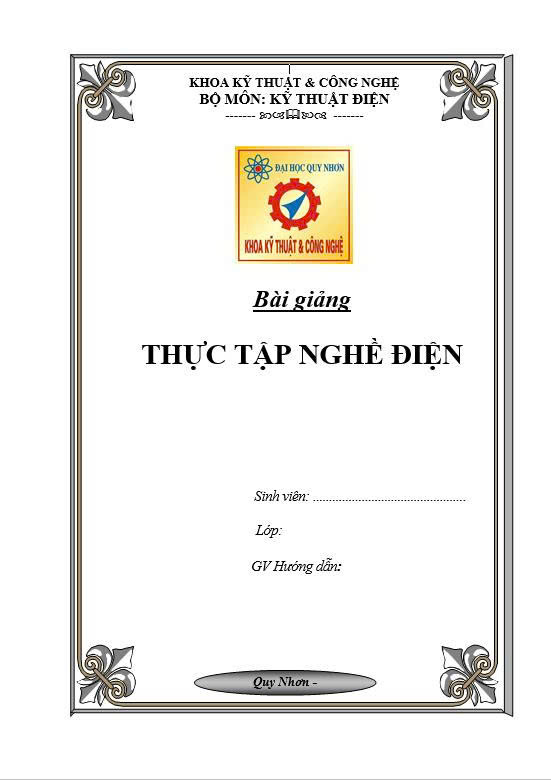 Bài giảng thực tập nghề điện