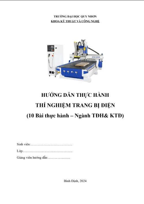 Hướng dẫn thực hành thí nghiệm trang bị điện