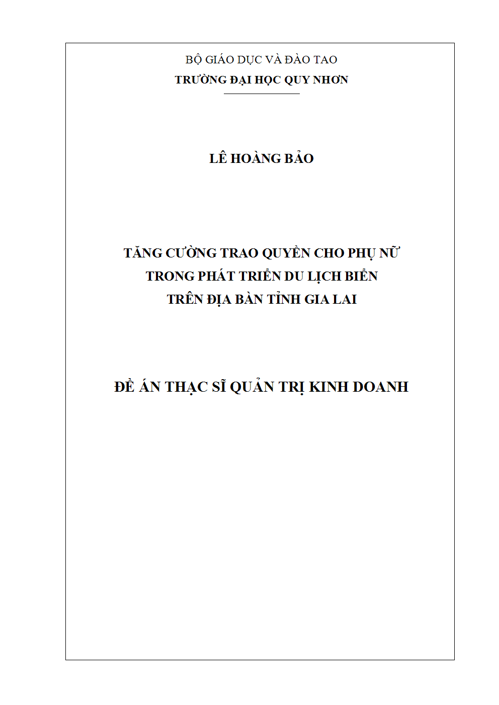 Tăng cường trao quyền cho phụ nữ trong phát triển du lịch biển trên địa bàn tỉnh Gia Lai