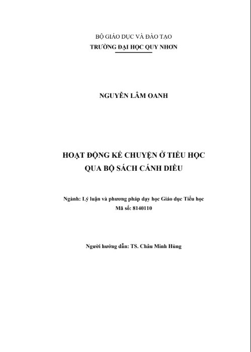 Hoạt động kể chuyện ở Tiểu học qua bộ sách Cánh Diều