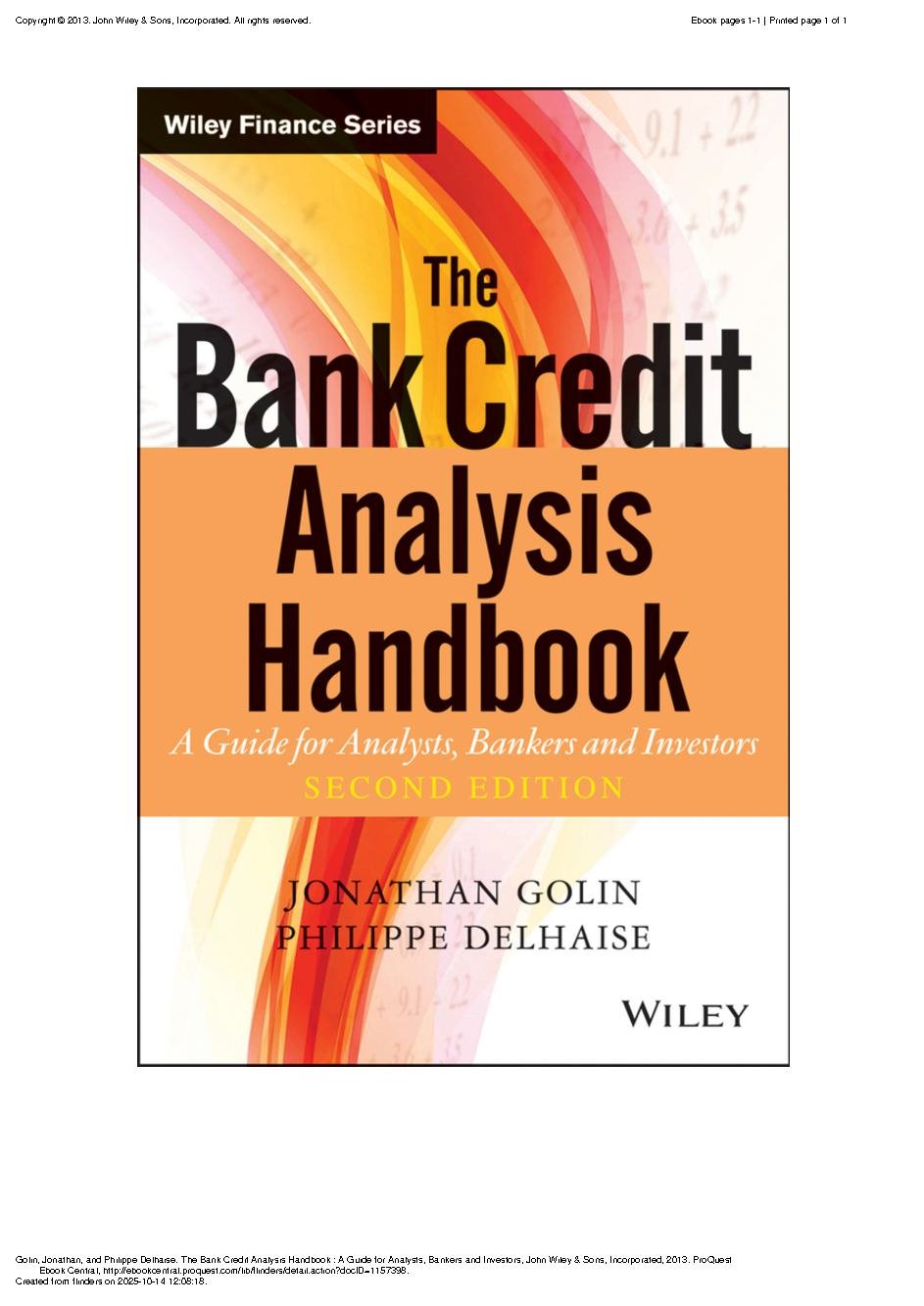 The Bank Credit Analysis Handbook: A Guide for Analysts, Bankers and Investors