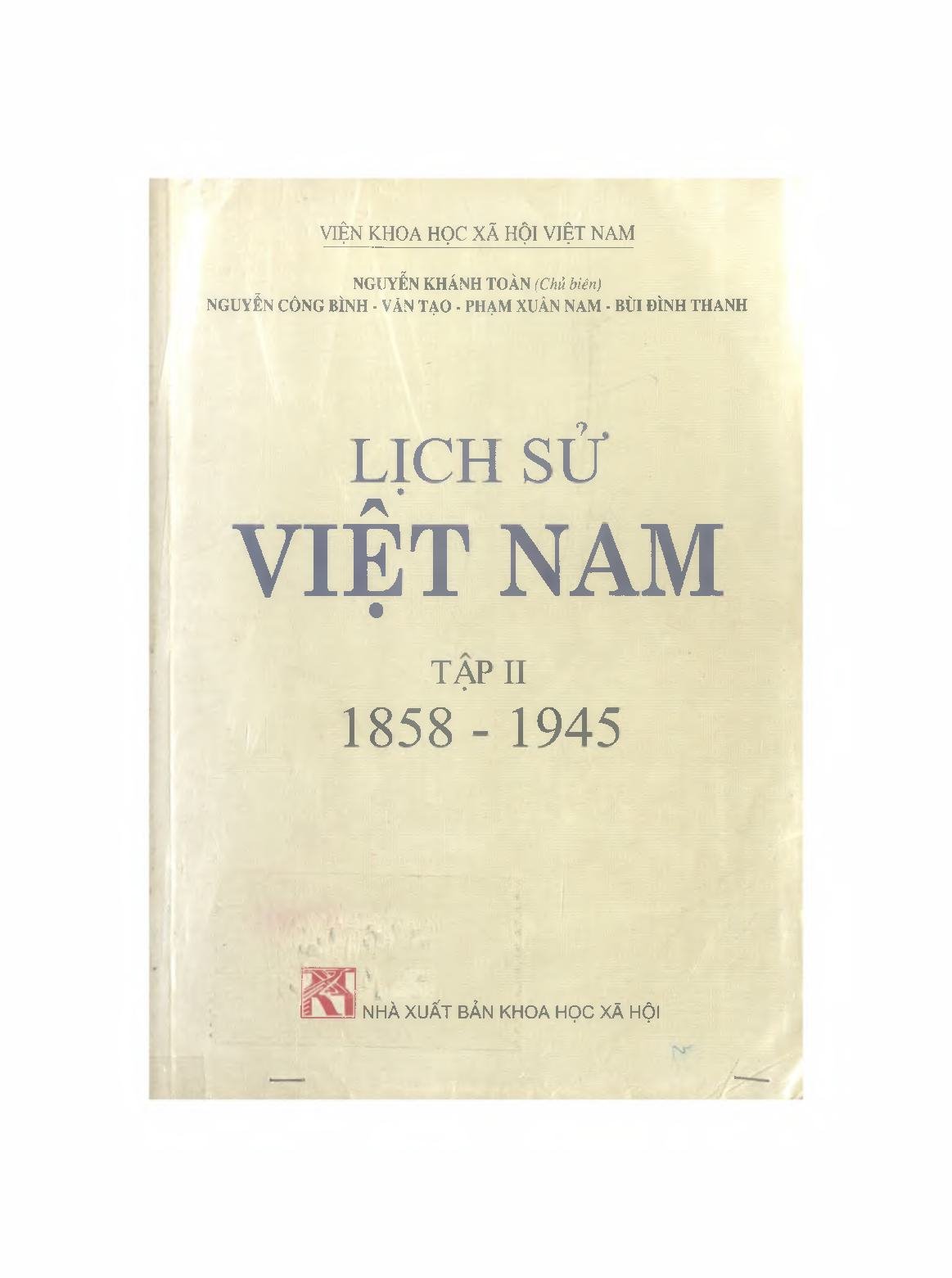 Lịch sử Việt Nam, tập II (1858 - 1945)