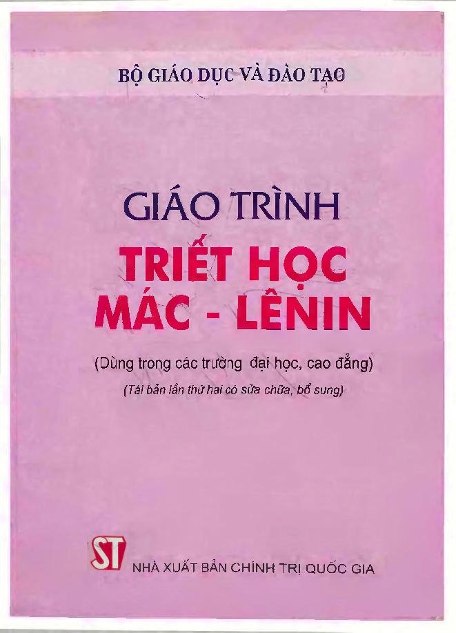 Giáo trình Triết học Mác - Lênin