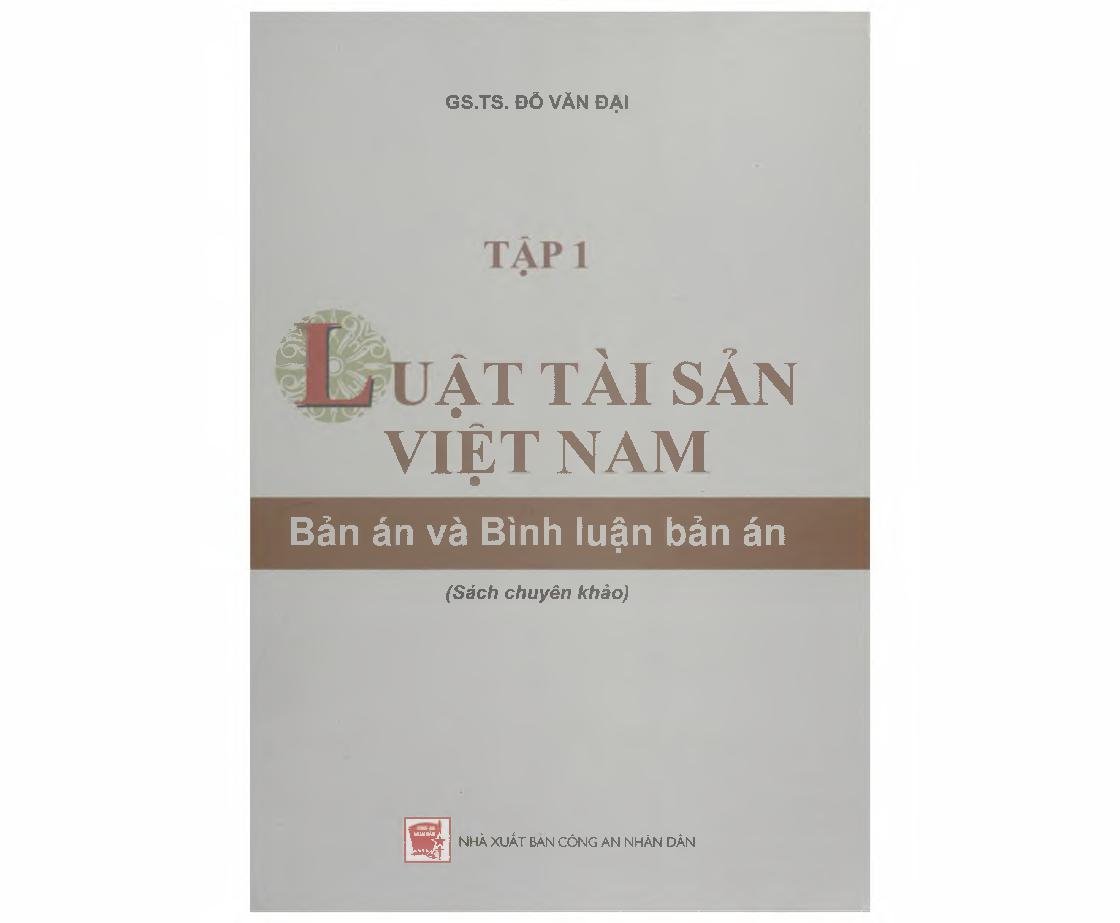 Luật tài sản Việt Nam : T.1