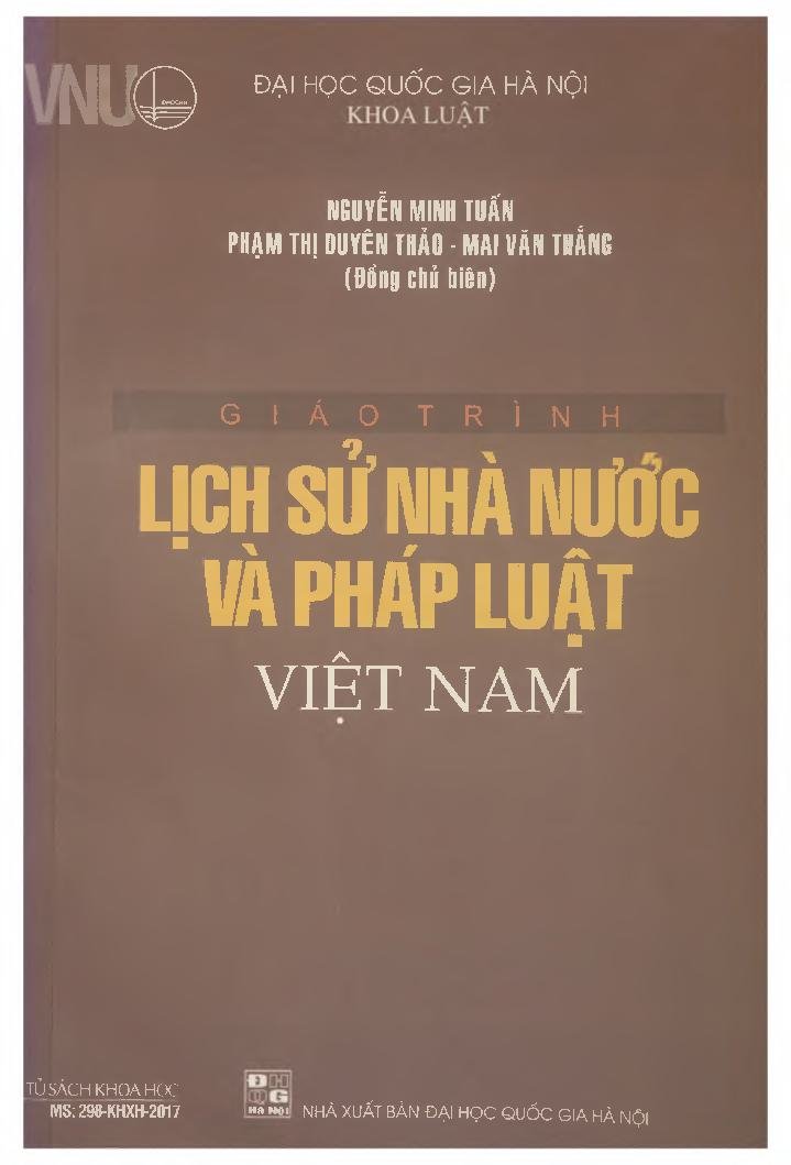 Giáo trình Lịch sử nhà nước và Pháp luật Việt Nam