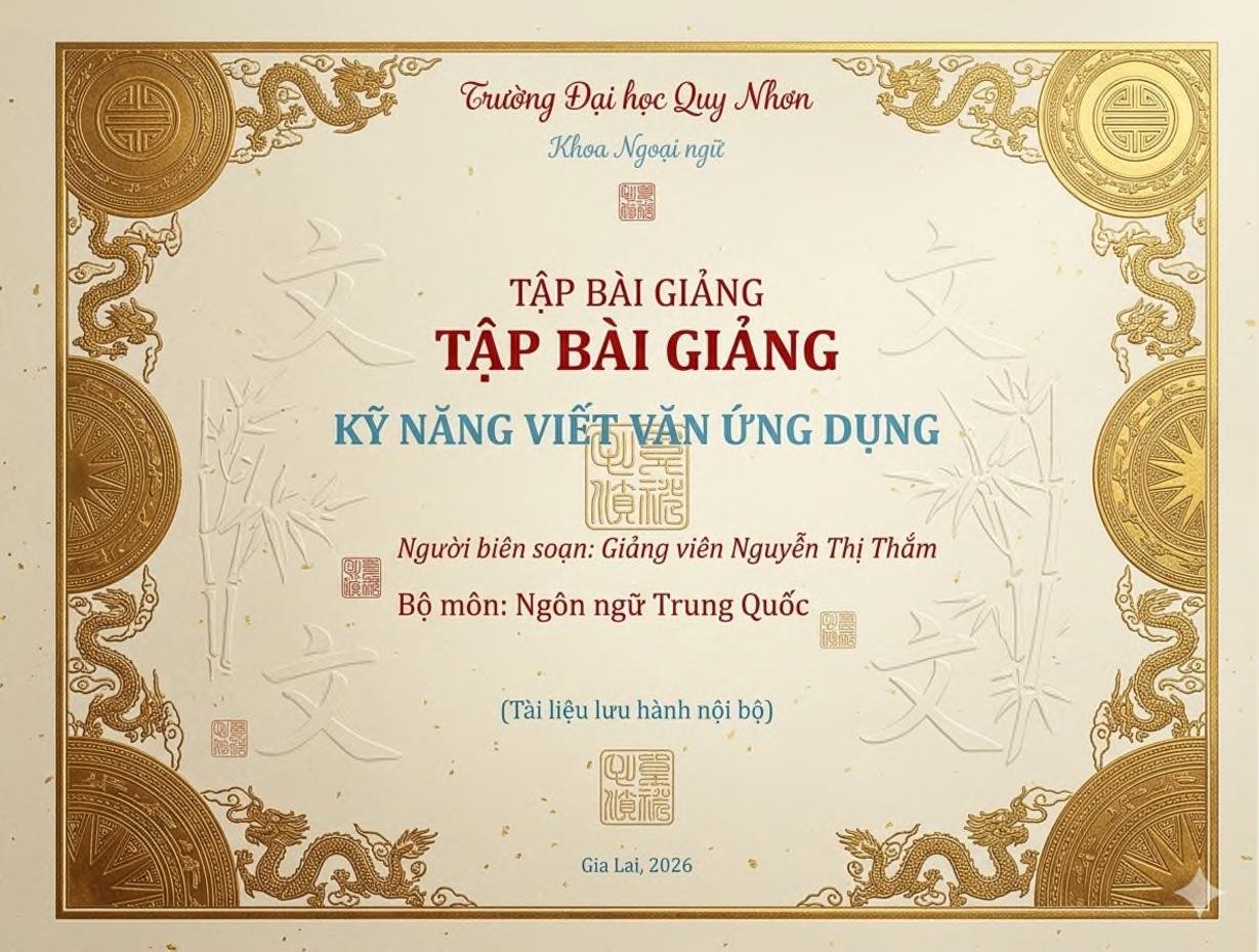 Tập bài giảng Kỹ năng viết văn ứng dụng