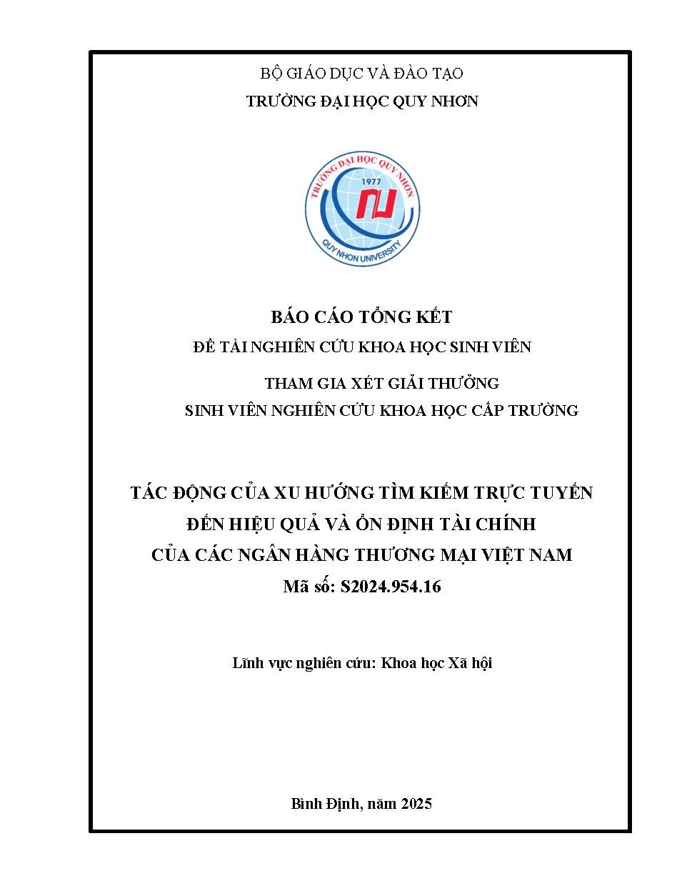 Tác động của xu hướng tìm kiếm trực tuyến đến hiệu quả và ổn định tài chính của các ngân hàng thương mại Việt Nam