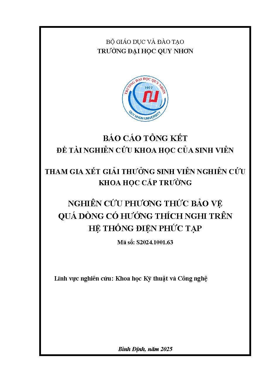 Nghiên cứu phương thức bảo vệ quá dòng có hướng thích nghi trên hệ thống điện phức tạp