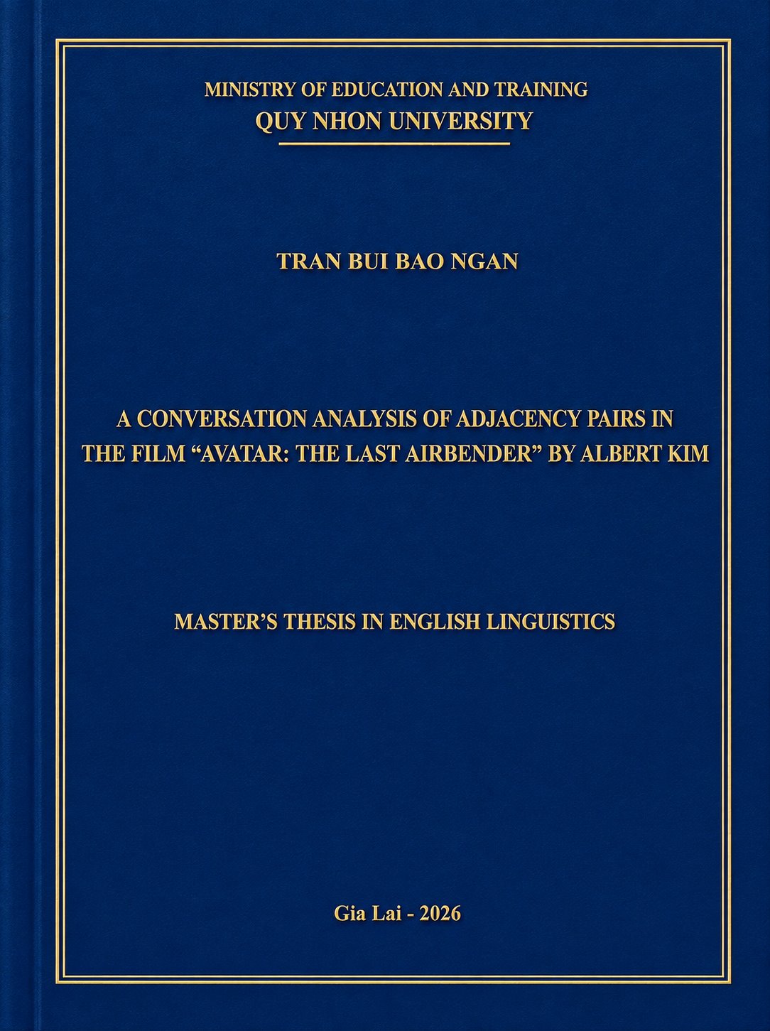 A conversation analysis of adjacency pairs in the film "Avatar: The Last Airbender" by Albert Kim