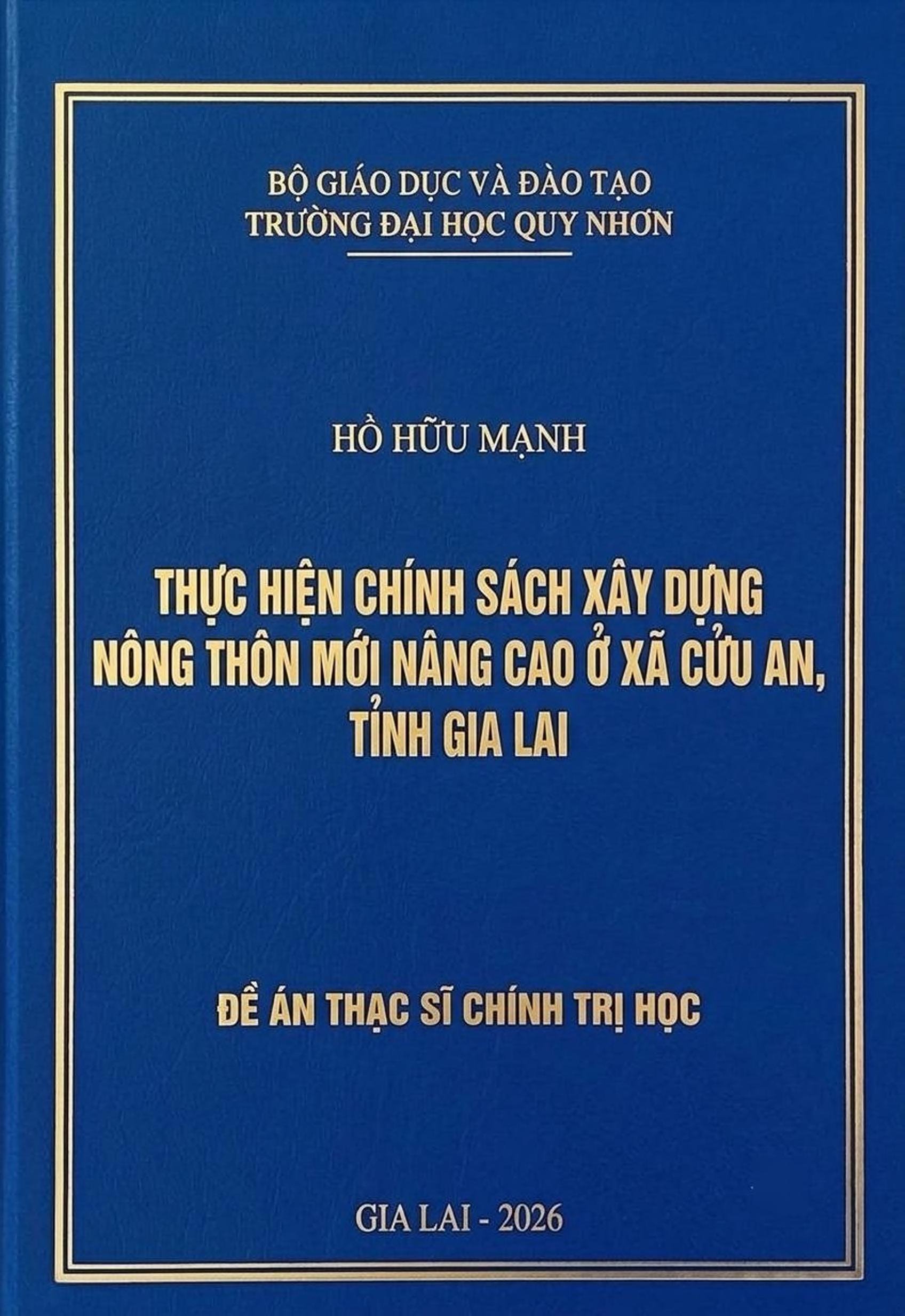 Thực hiện chính sách xây dựng nông thôn mới nâng cao tại xã Cửu An, tỉnh Gia Lai