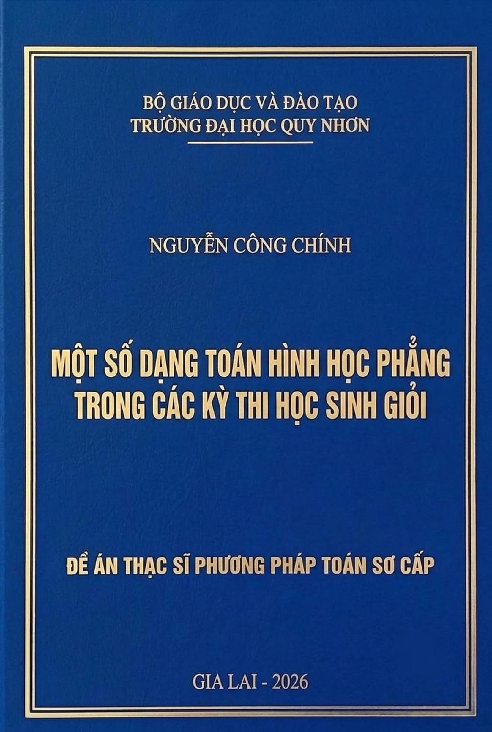 Một số dạng toán hình học phẳng trong các kỳ thi học sinh giỏi