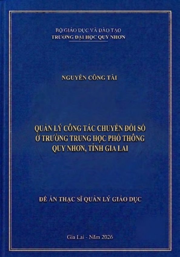 Quản lý công tác chuyển đổi số ở Trường Trung học phổ thông Quy Nhơn, tỉnh Gia Lai