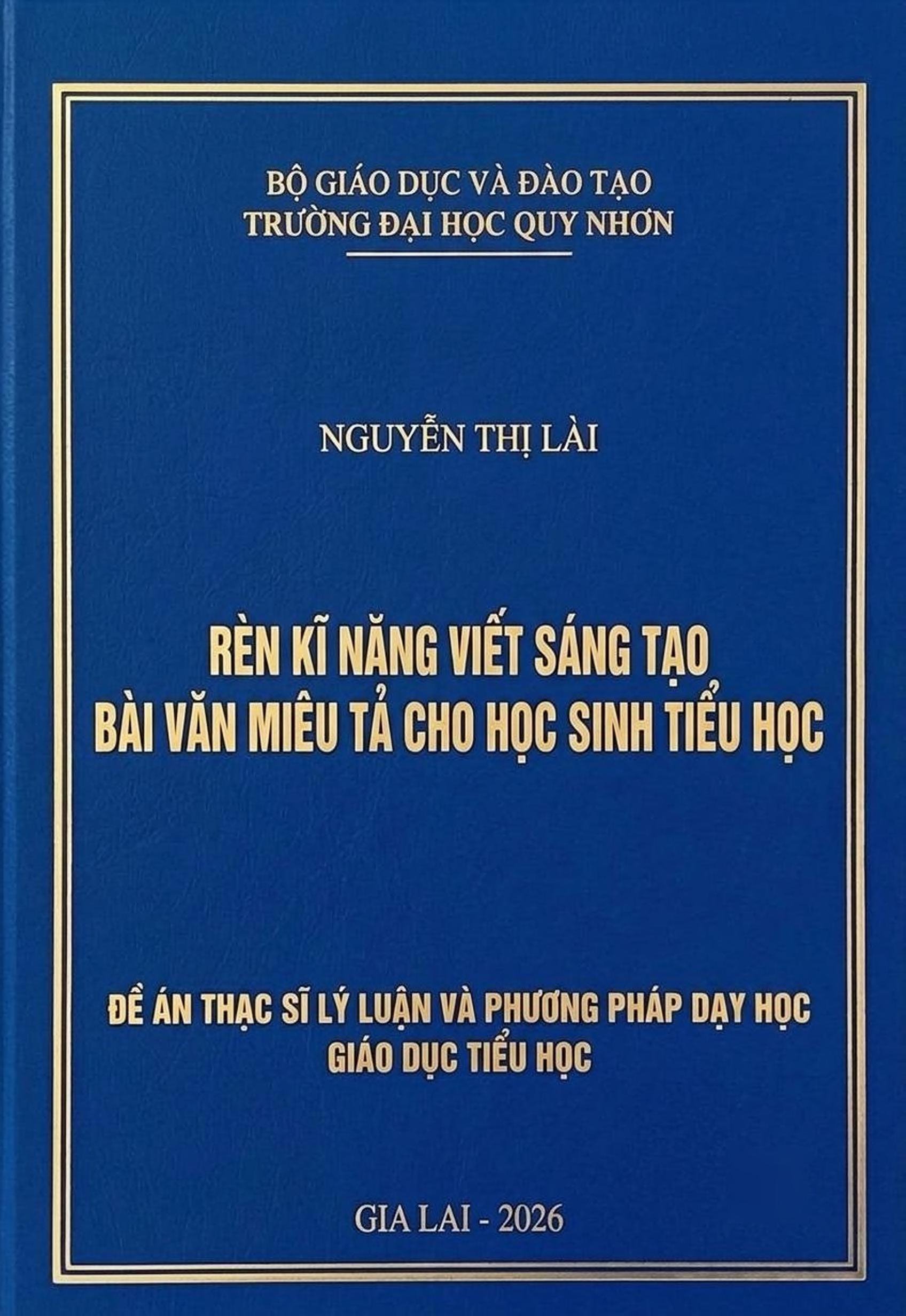 Rèn kĩ năng viết sáng tạo bài văn miêu tả cho học sinh tiểu học