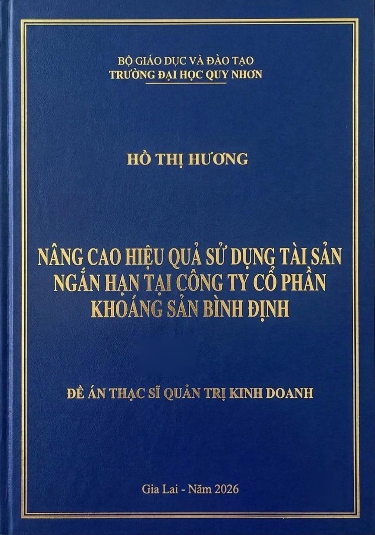 Nâng cao hiệu quả sử dụng tài sản ngắn hạn tại Công ty Cổ phần Khoáng sản Bình Định