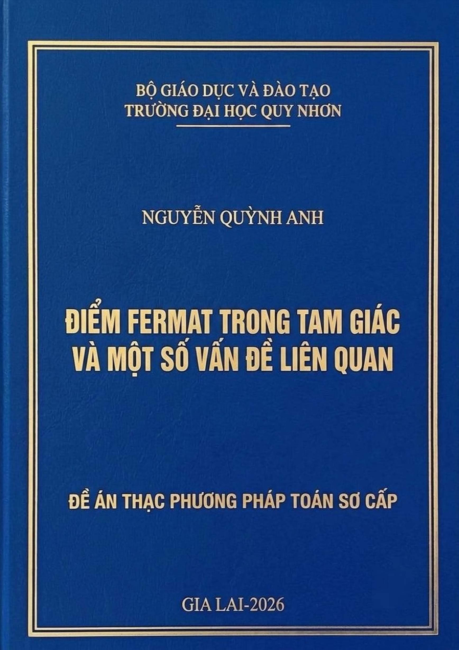 Điểm Fermat trong tam giác và một số vấn đề liên quan