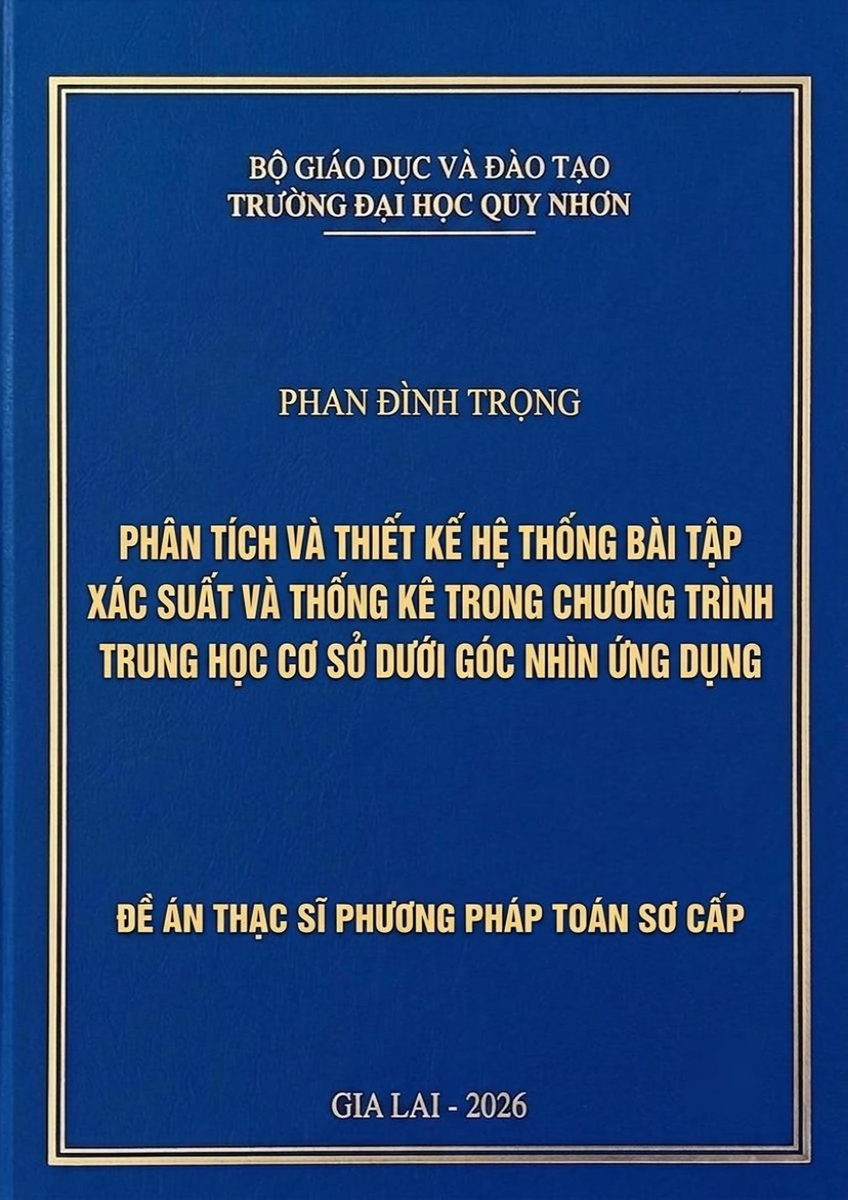 Phân tích và thiết kế hệ thống bài tập xác suất và thống kê trong chương trình Trung học cơ sở dưới góc nhìn ứng dụng