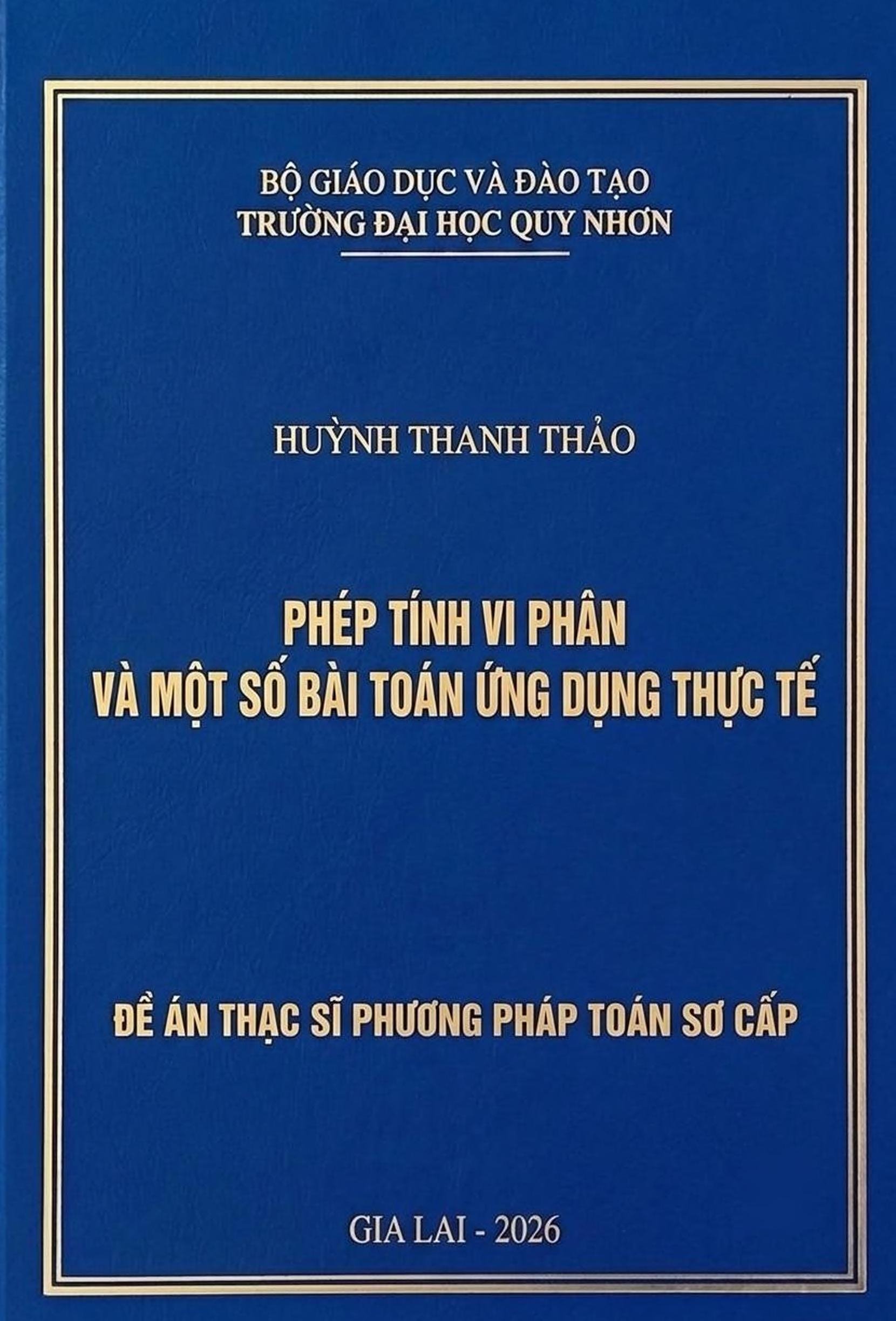 Phép tính vi phân và một số bài toán ứng dụng thực tế