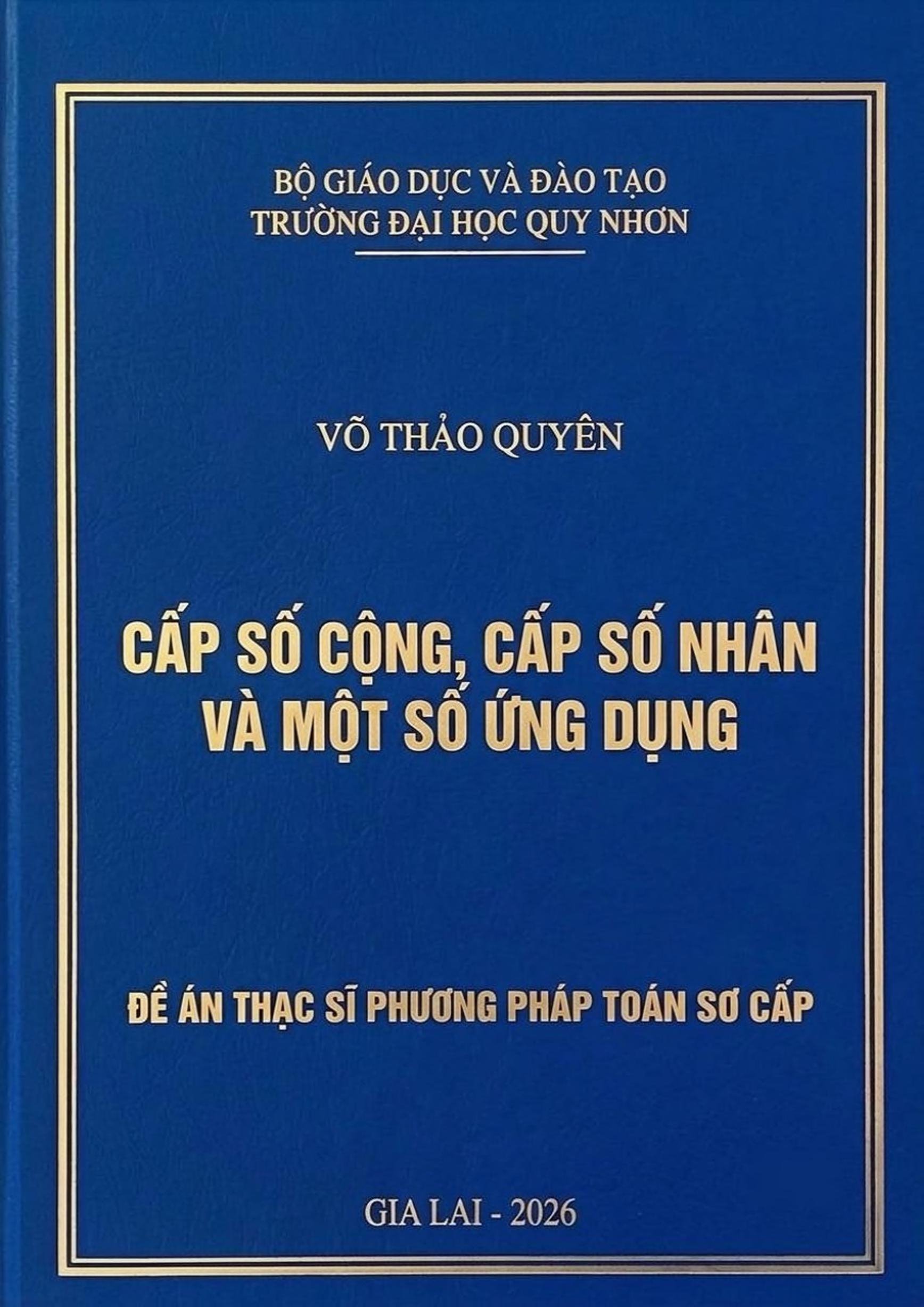 Cấp số cộng, cấp số nhân và một số ứng dụng