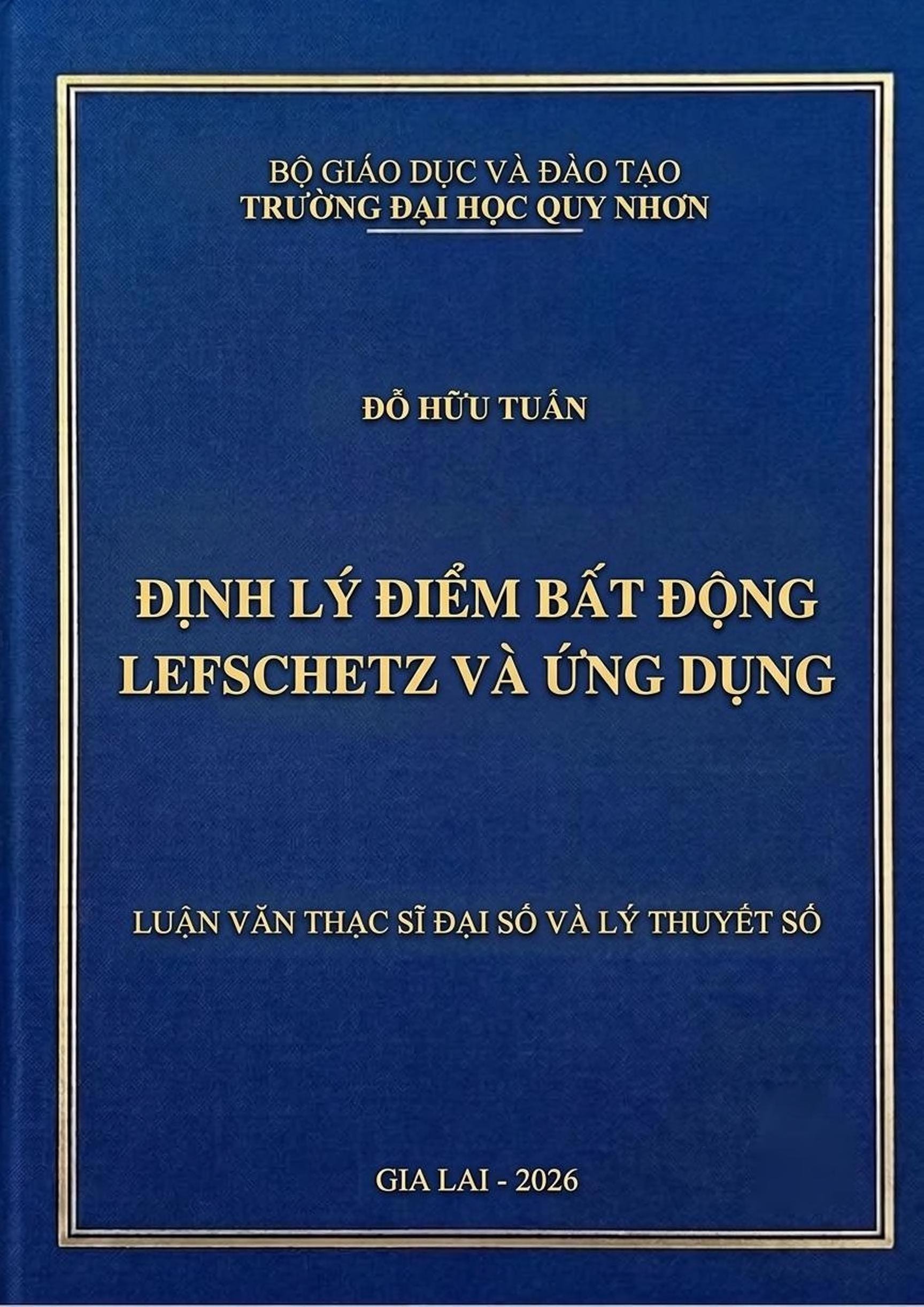 Định lý điểm bất động Lefschetz và ứng dụng