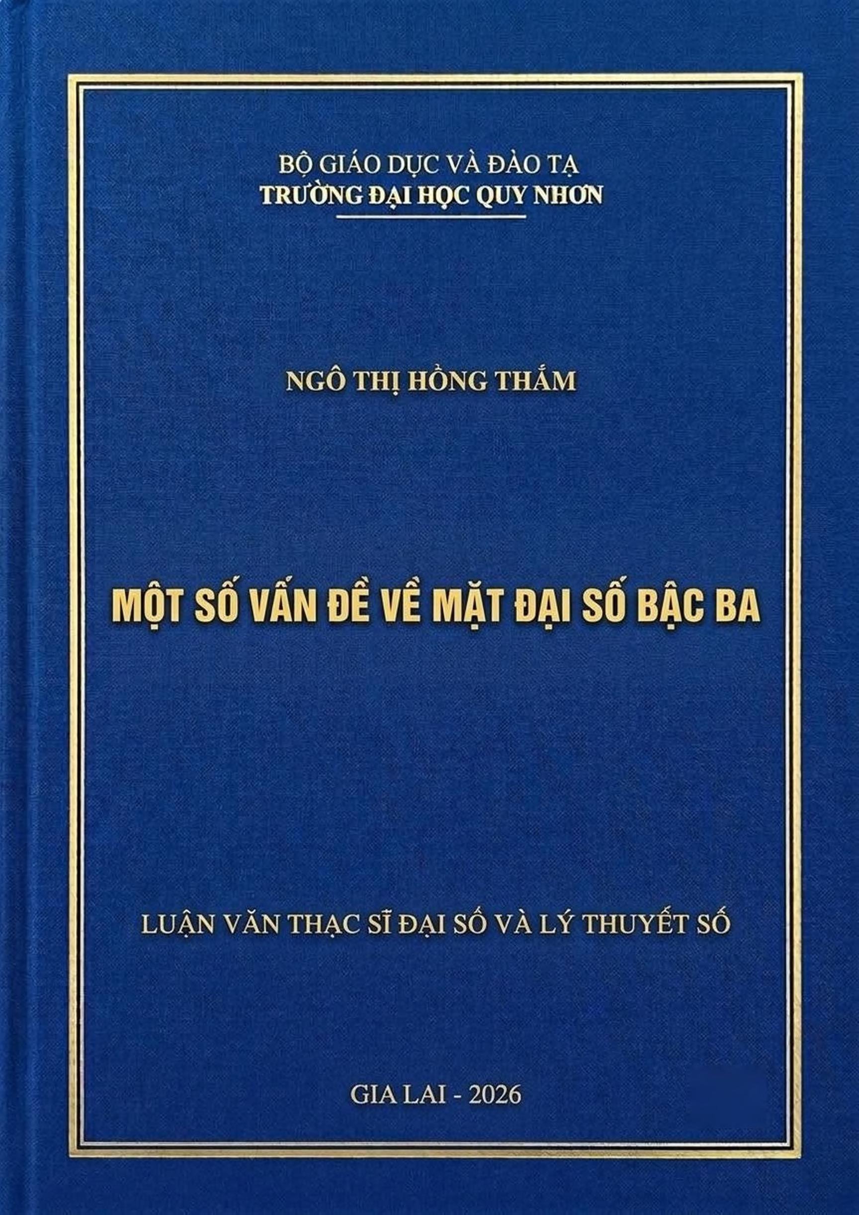 Một số vấn đề về mặt đại số bậc ba