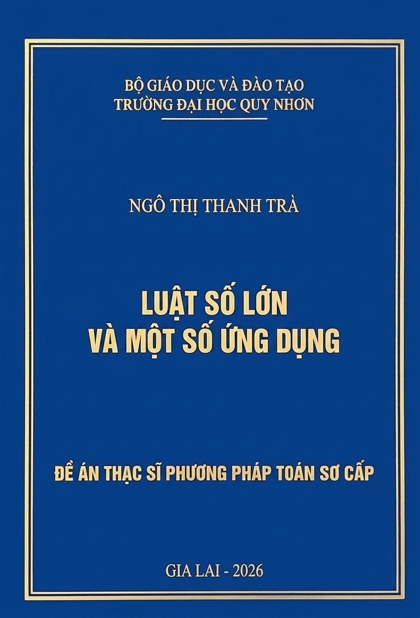 Luật số lớn và một số ứng dụng